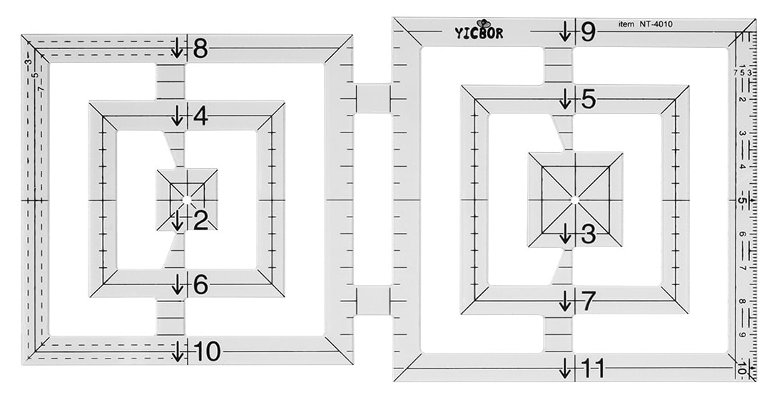 Regla cuadrados dobles 099241E