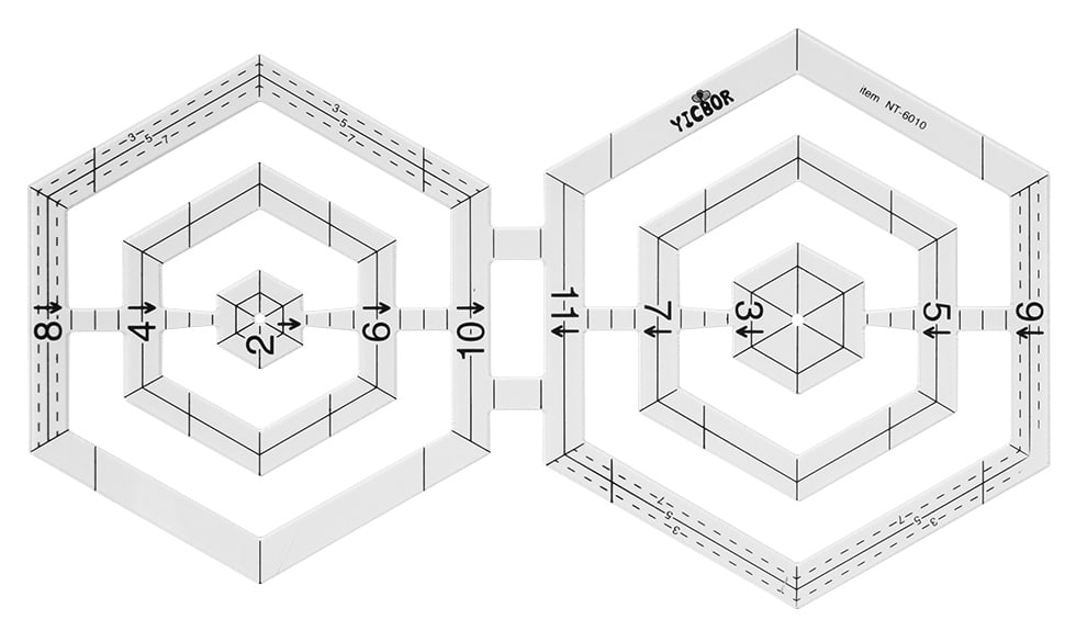 Regla hexágonos dobles 099241G