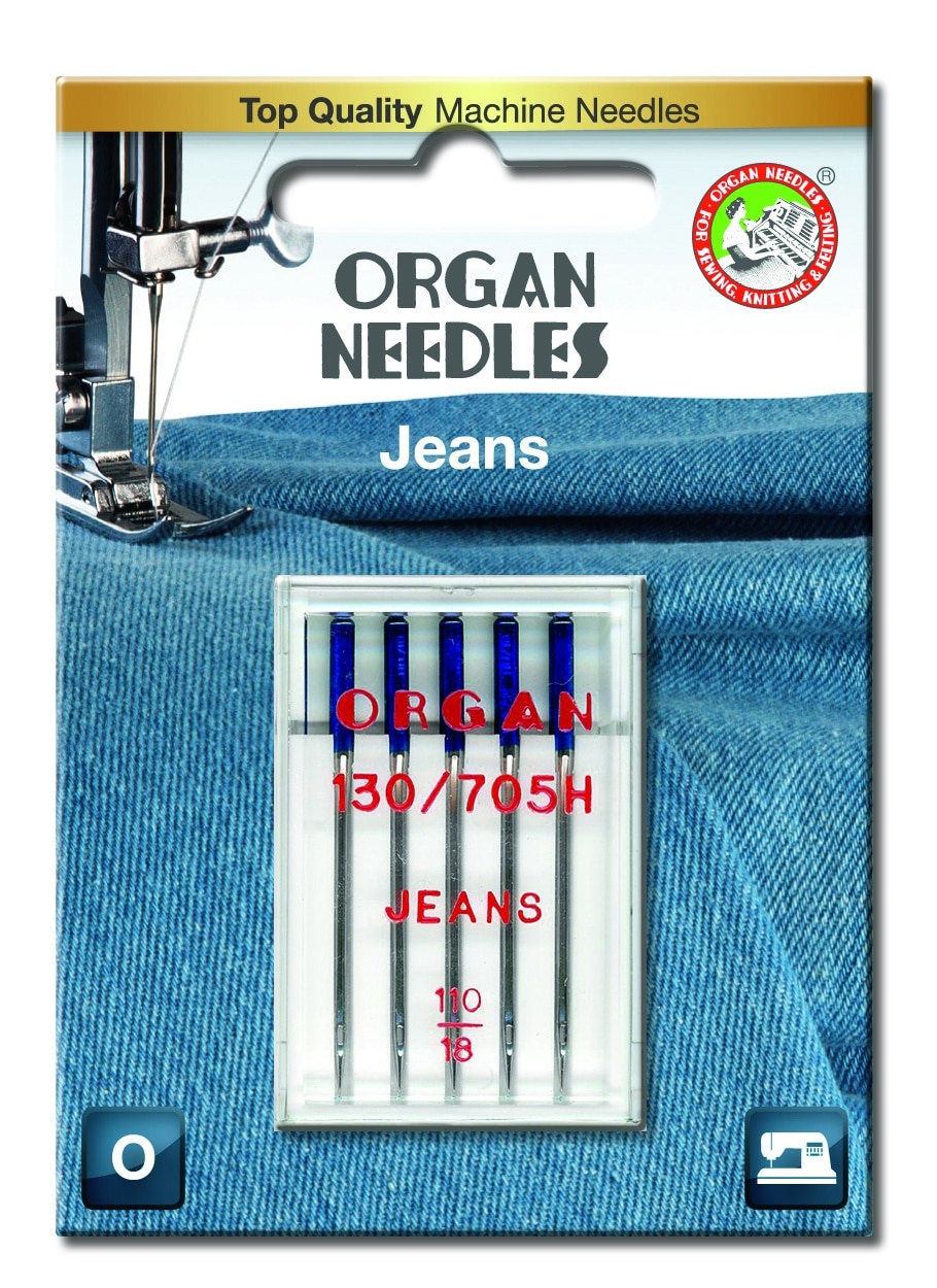 Agujas para Maquina de coser ORGAN JEANS 130/705 H  110-Ref.5524110BL
