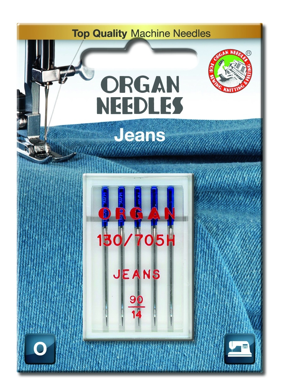 Agujas para Maquina de coser ORGAN JEANS 130/705 H  90-Ref.5524090BL