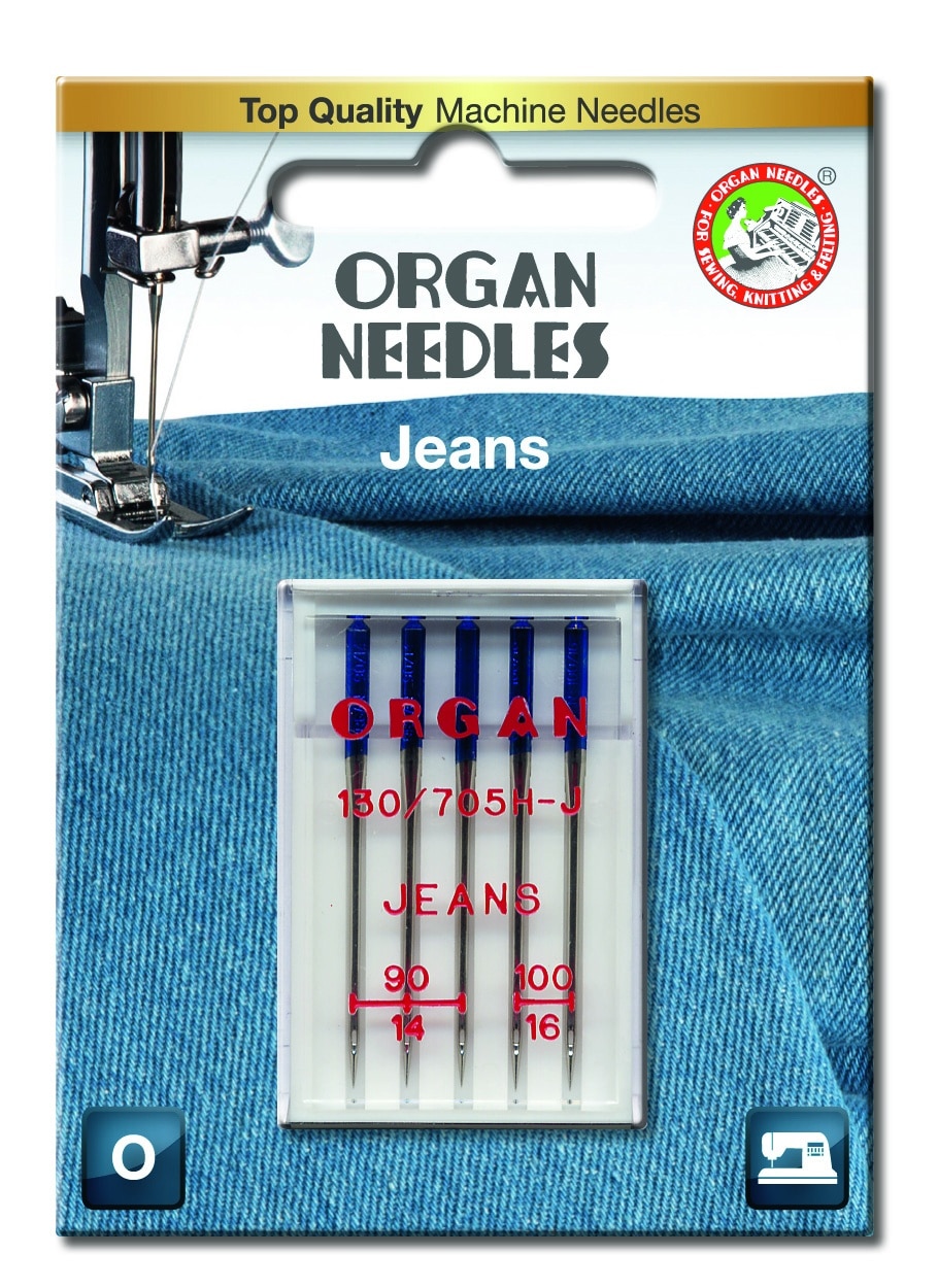 Agujas para Maquina de coser ORGAN JEANS 130/705 H J  90,100-Ref.5524500BL