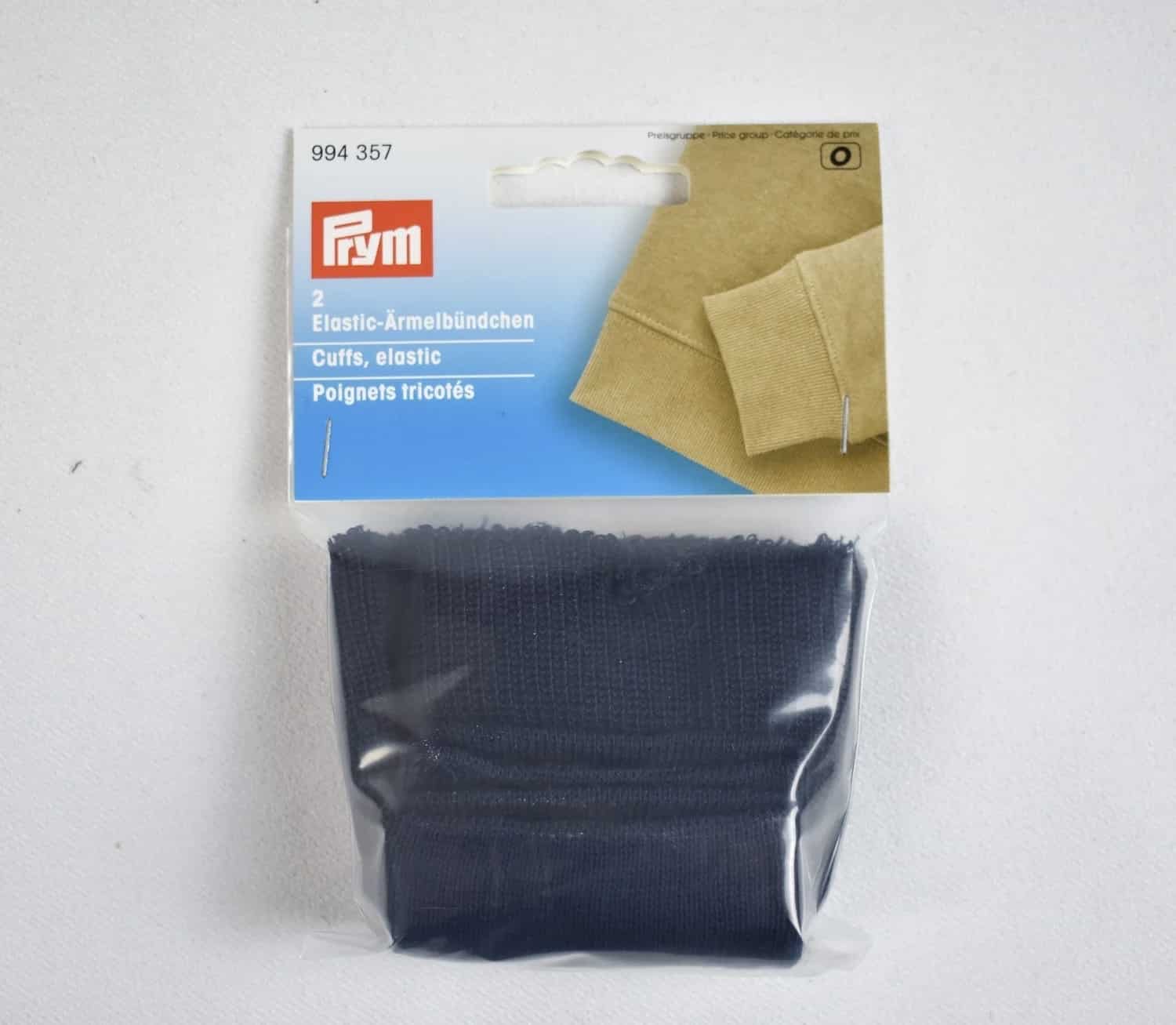 Puños punto elástico Azul marino 9cm Prym 994357