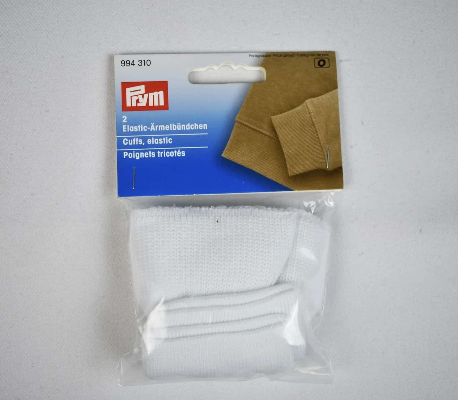 Puños punto elástico Blanco 9cm Prym 994310