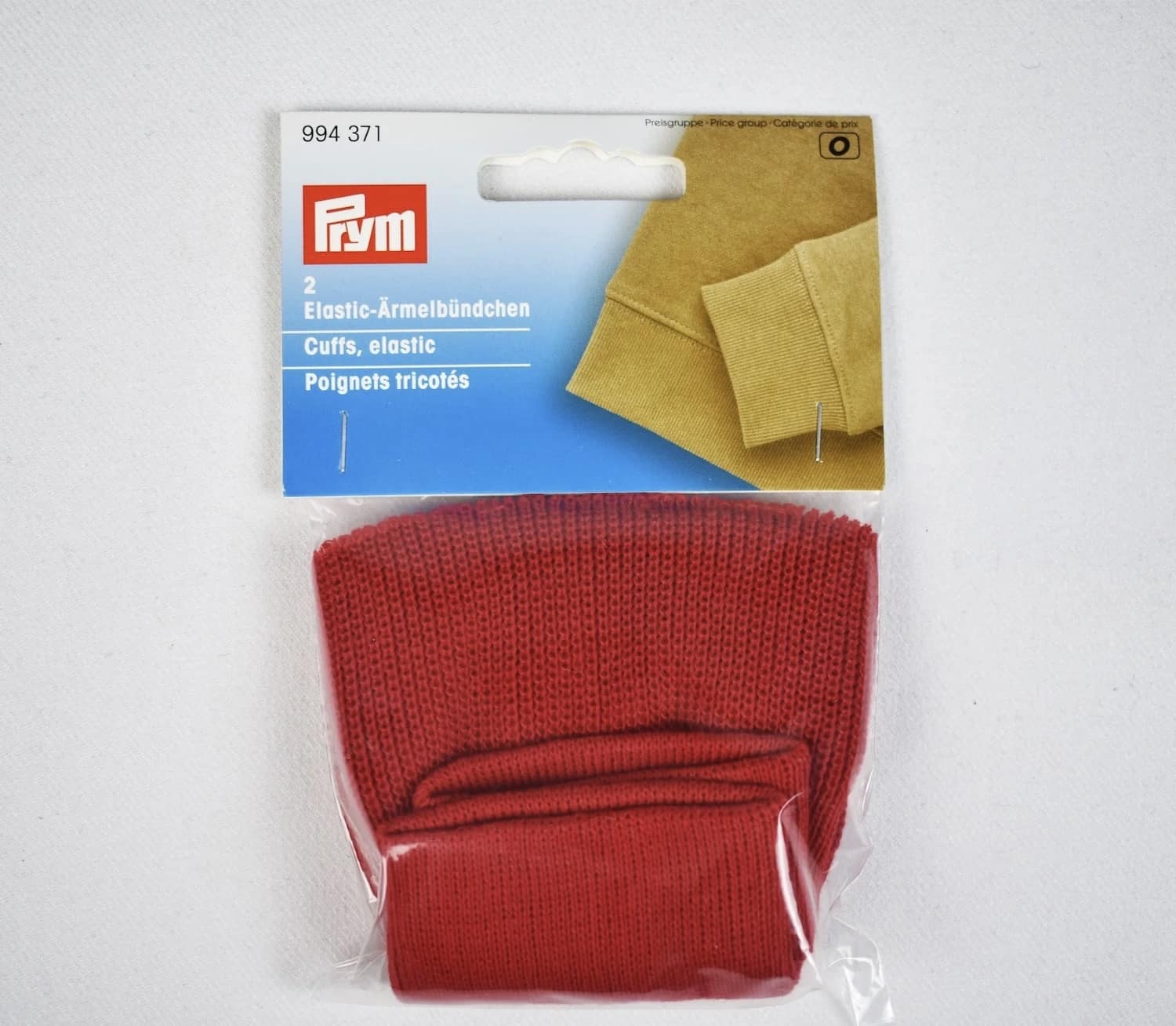 Puños punto elástico Rojo 9cm Prym 994371